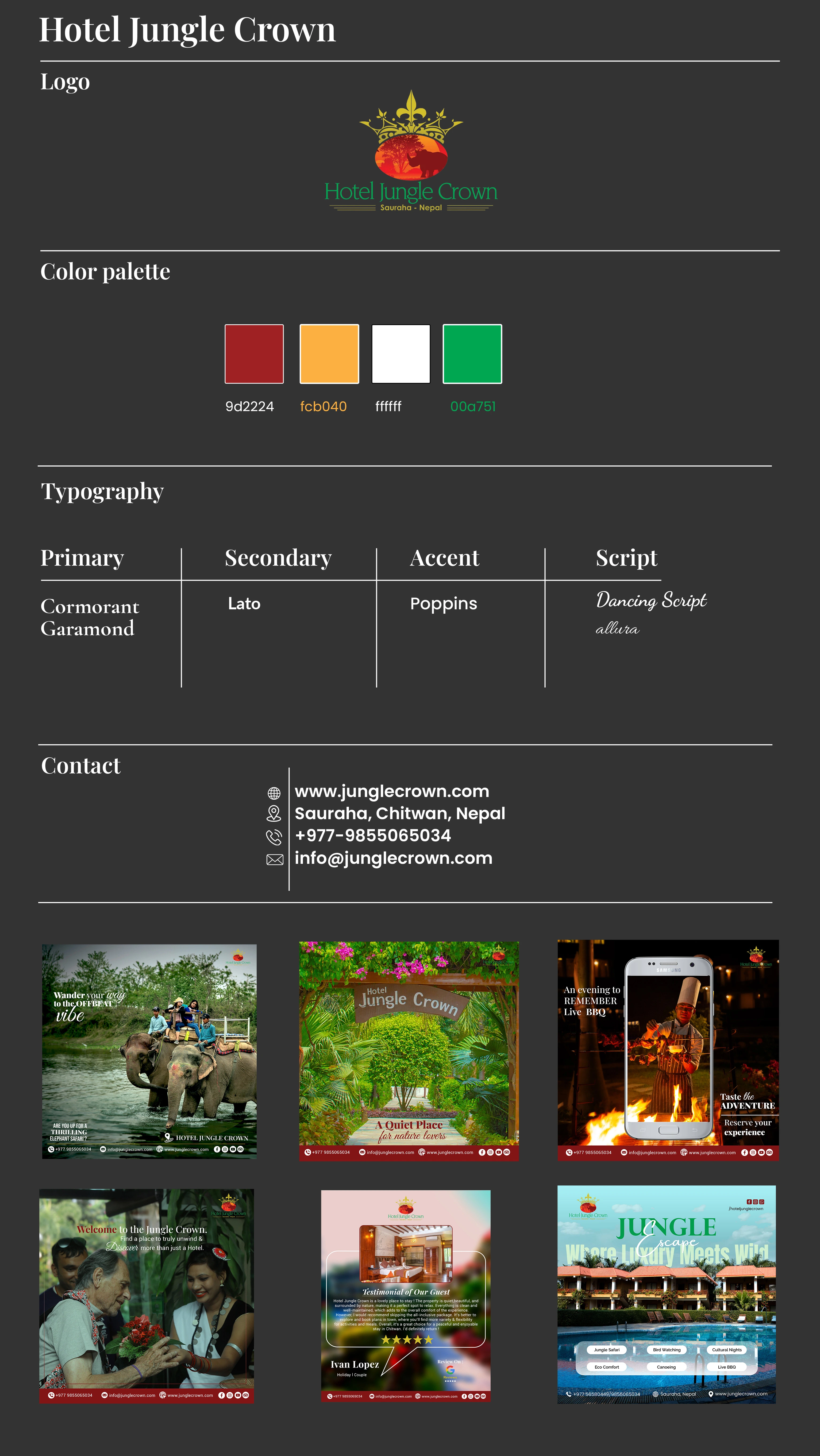 Hotel Jungle Crown Brand Guide