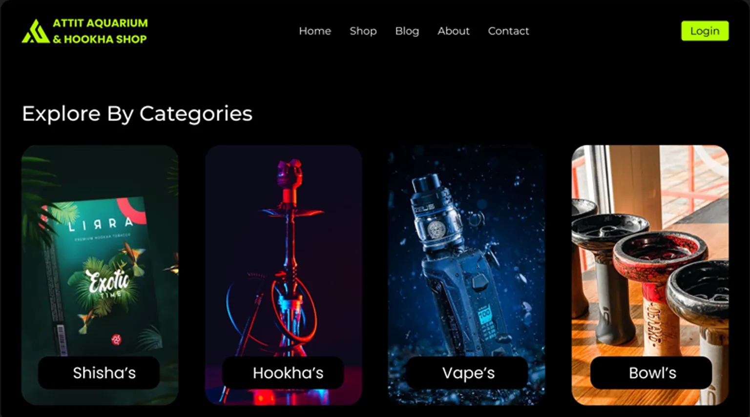Explore By Categories Interface