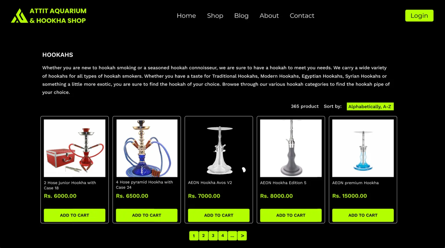 Shop Catalog Interface